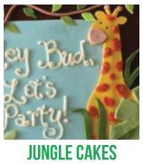 jungle baby shower cakes banner