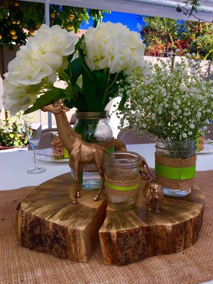 safari animals centerpieces ideas for baby shower