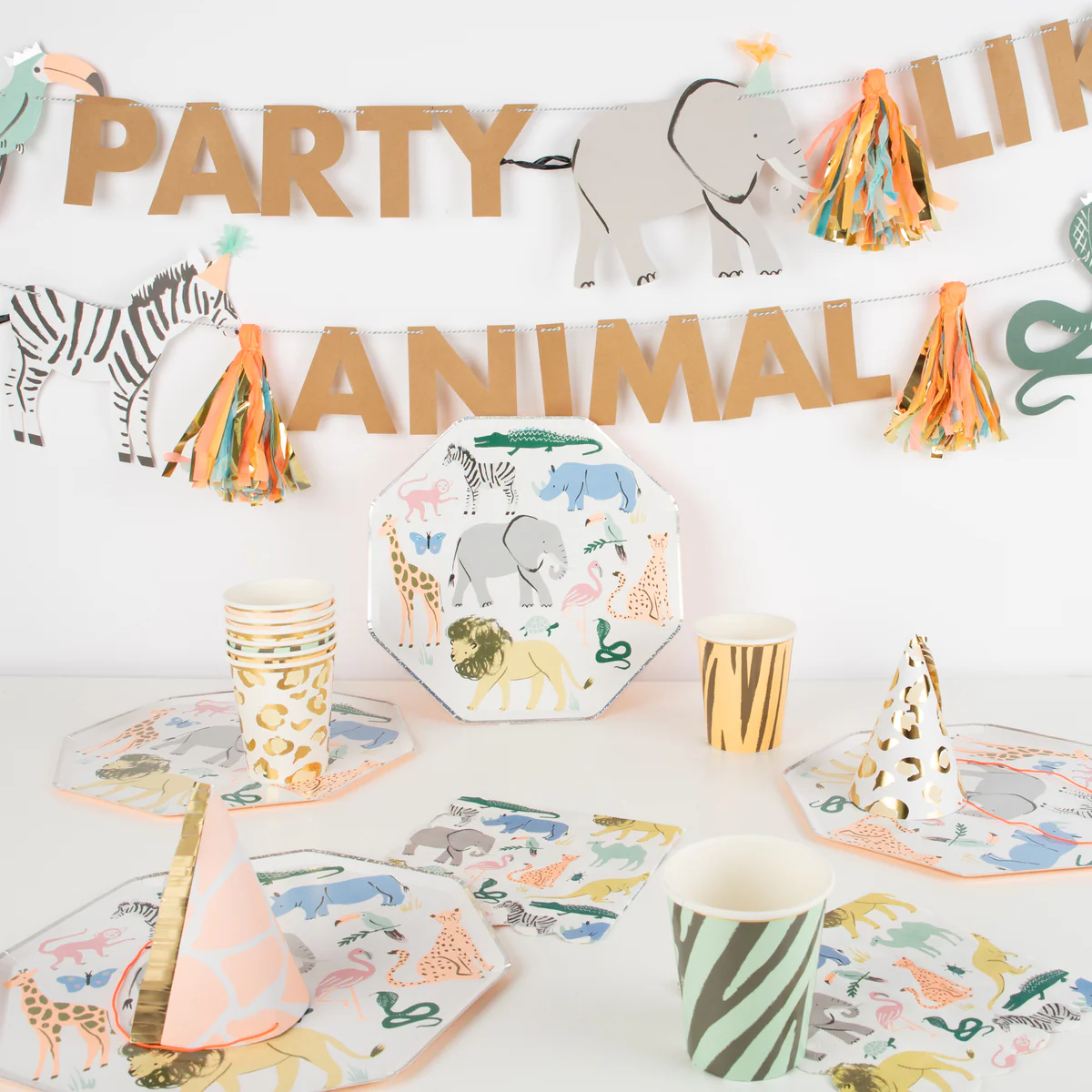 jungle safari baby shower supplies
