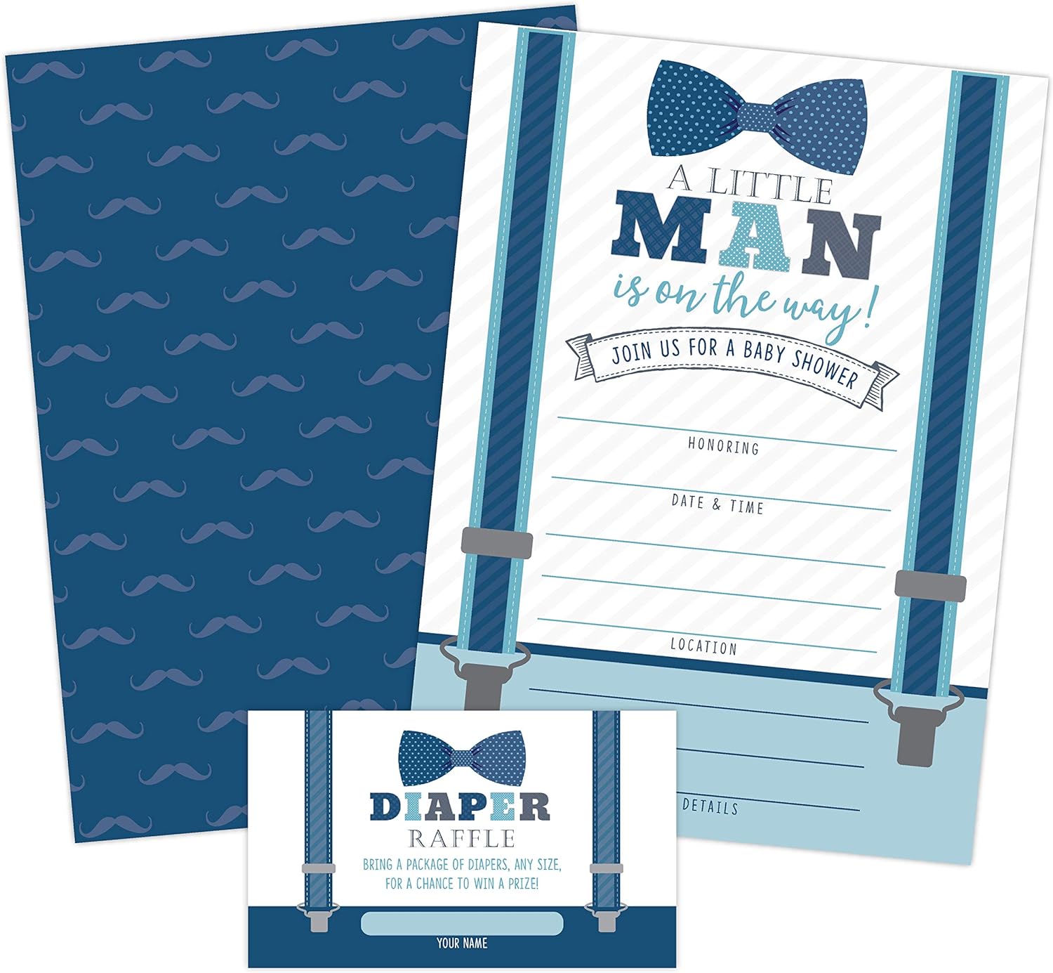 little man baby shower invitations