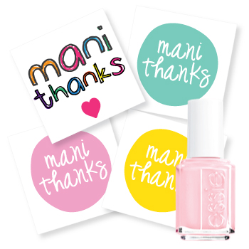 baby shower nail polish favor tags printable