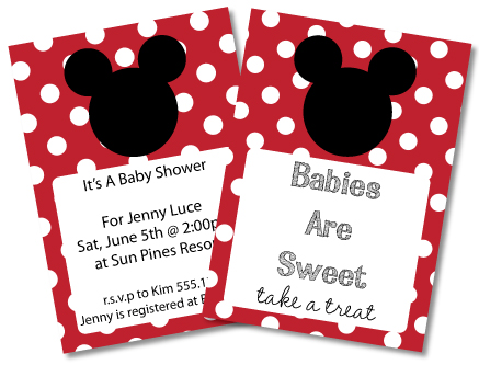 free mickey mouse baby shower invitations & clipart - minnie