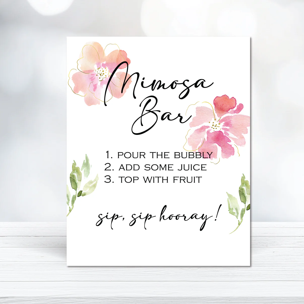 baby shower mimosa bar sign