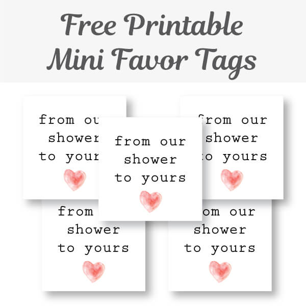 free printable mini baby shower favor tags