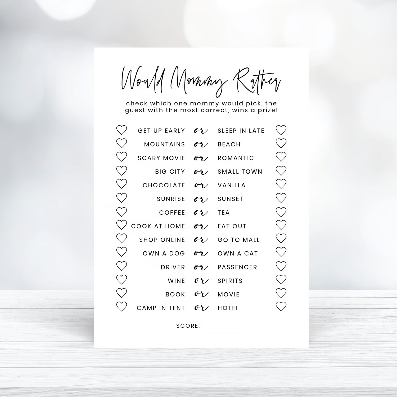 would mommy rather free printable baby shower game would mommy rather free printable baby shower game