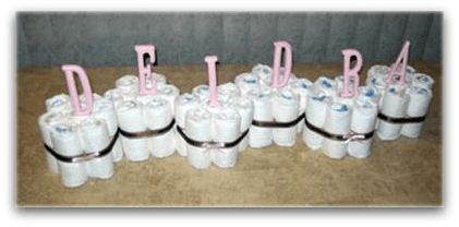 diaper cake centerpiece