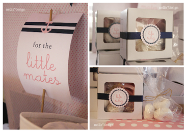 Adorable Nautical Girl Baby Shower Pink Navy Blue