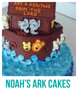 noah's ark baby shower cakes banner