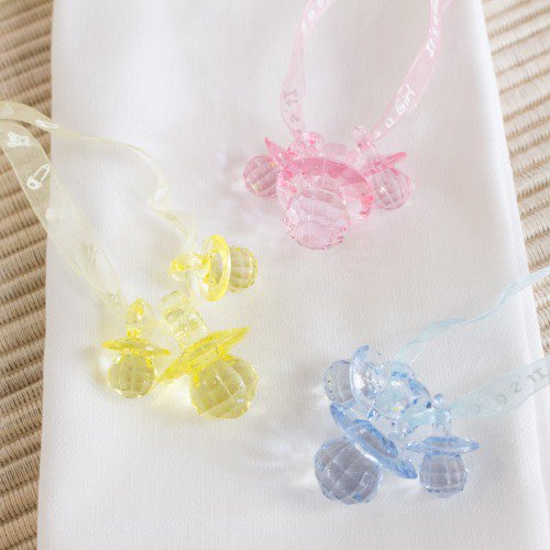 plastic pacifiers for the Don't Say Baby baby shower game