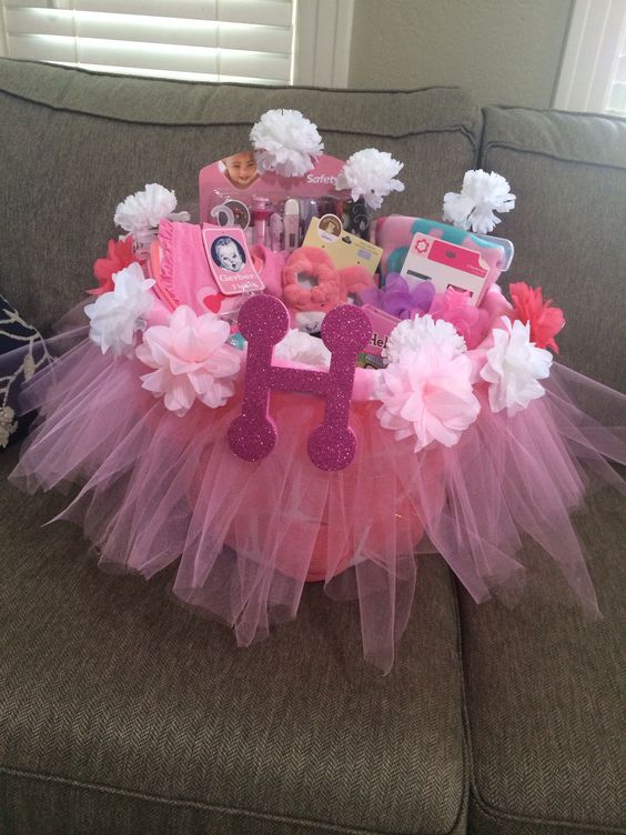 baby shower basket ideas for girl