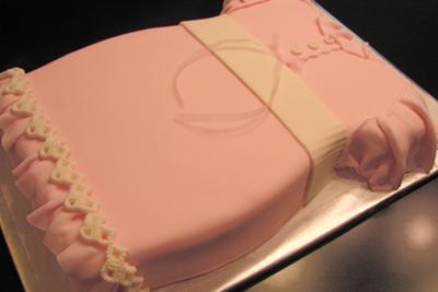 pink baby dress cake picture