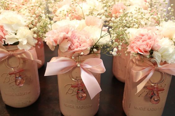 floral baby shower favors