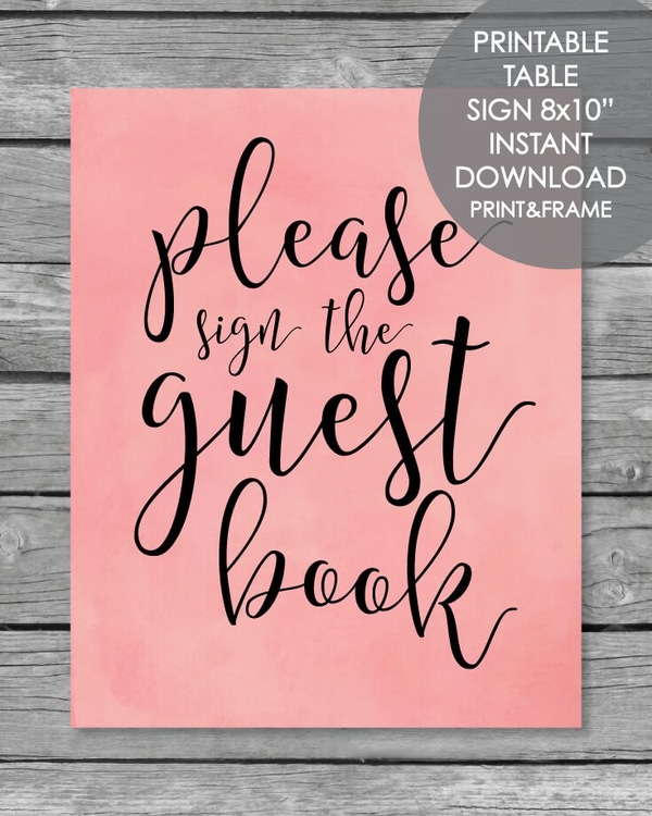 printable watercolor baby shower games and signs