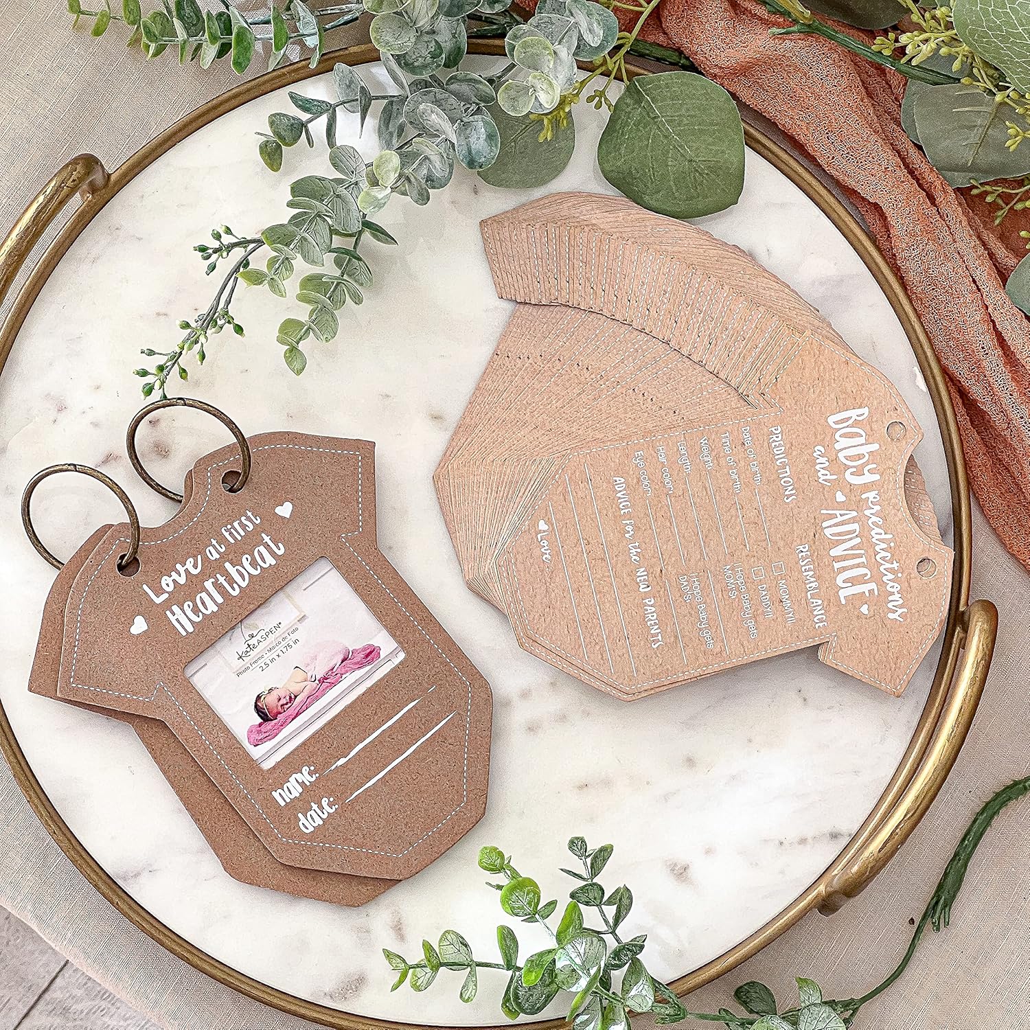 baby shower onesie prediction cards