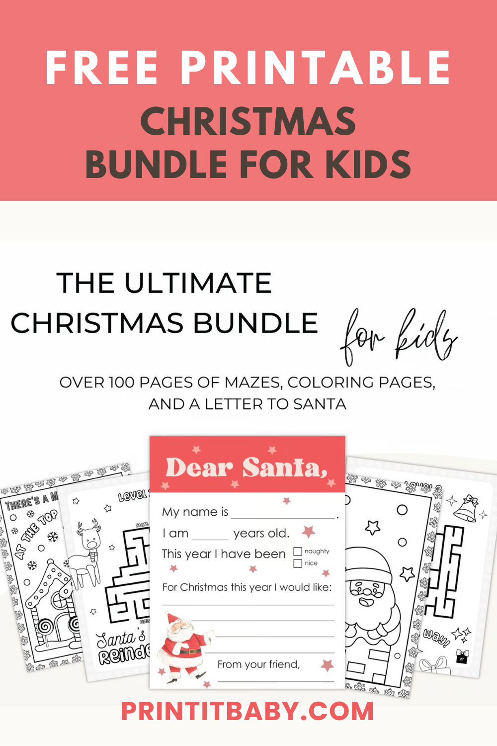 FREE printable Christmas bundle for kids