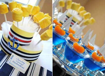 Nautical Baby Shower Cakes with FREE printable boat 