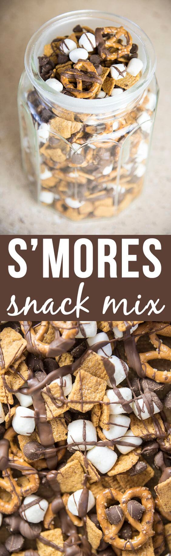 s'mores snack mix recipe for a baby shower or party image of s'mores snack mix recipe for a baby shower or party