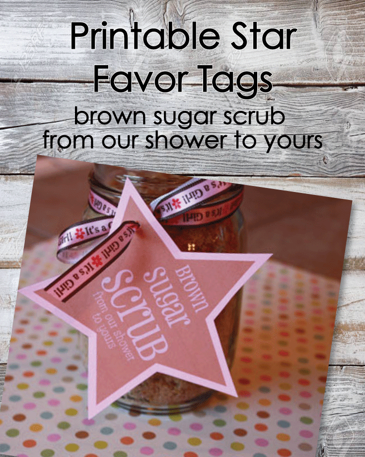 Brown Sugar Scrub Recipe  With FREE Printable Favor Tag