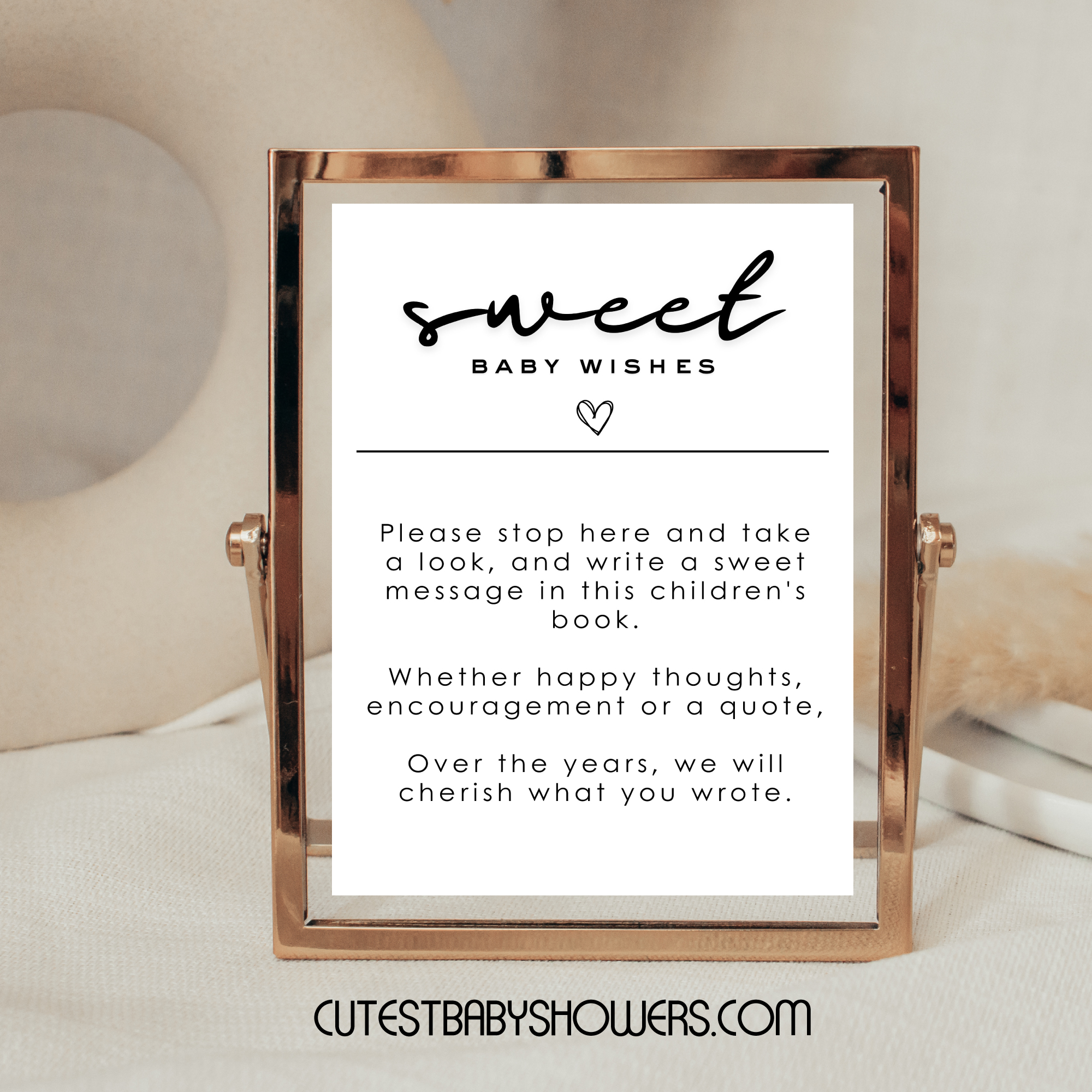 free printable book signing baby shower sign