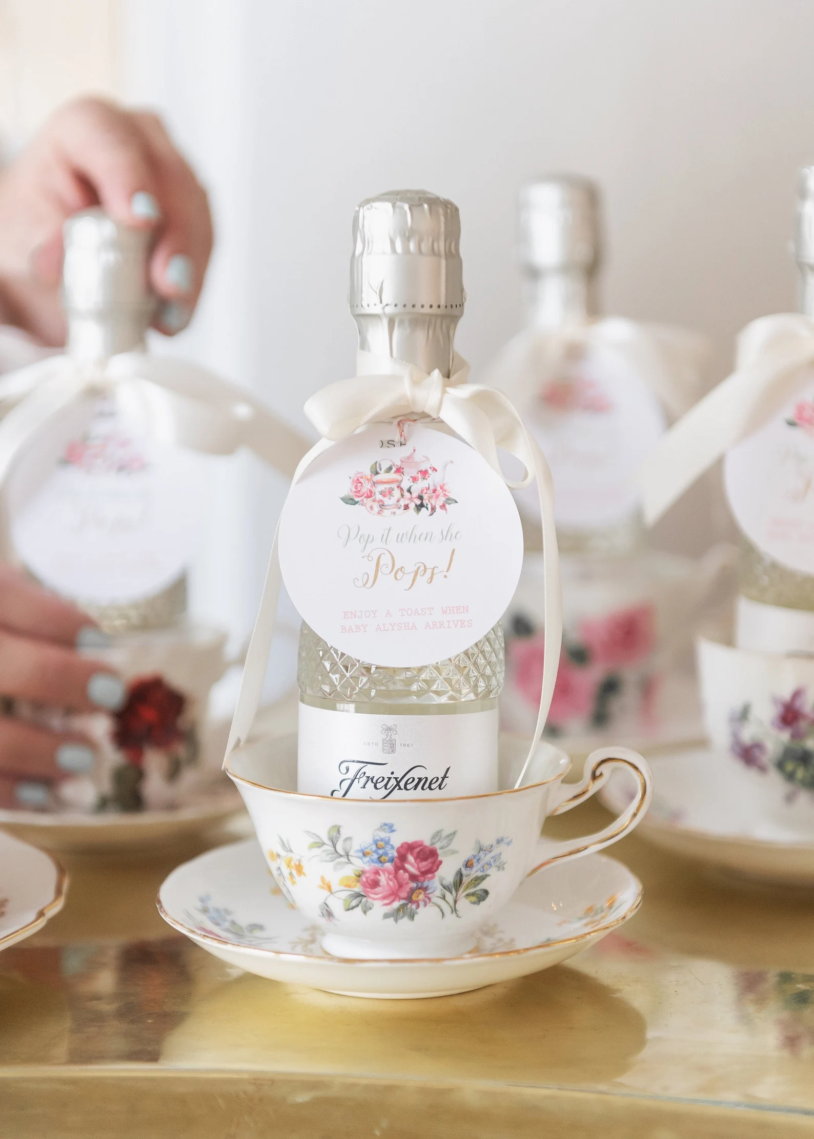 tea party baby shower favors