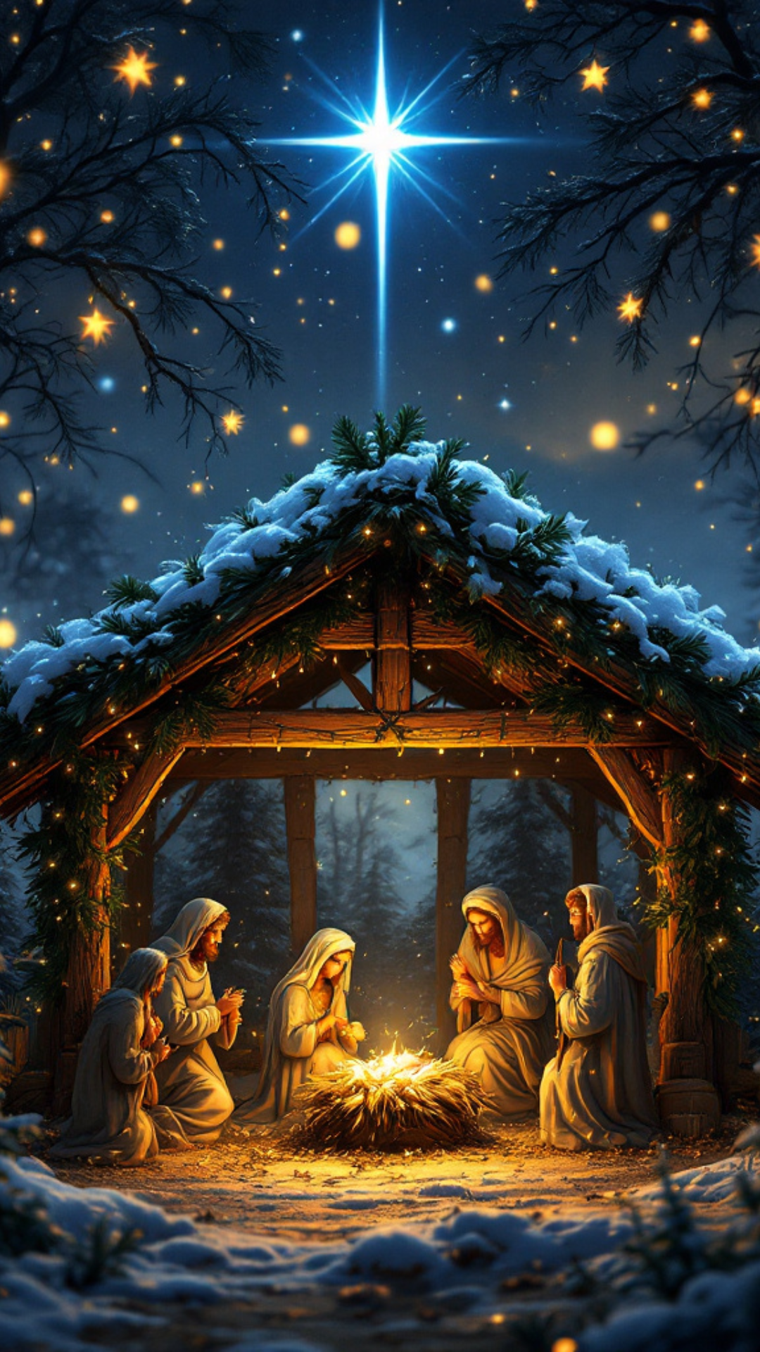 Free iPhone Wallpaper - Christmas Manger Background Free iPhone Wallpaper - Christmas Manger Background