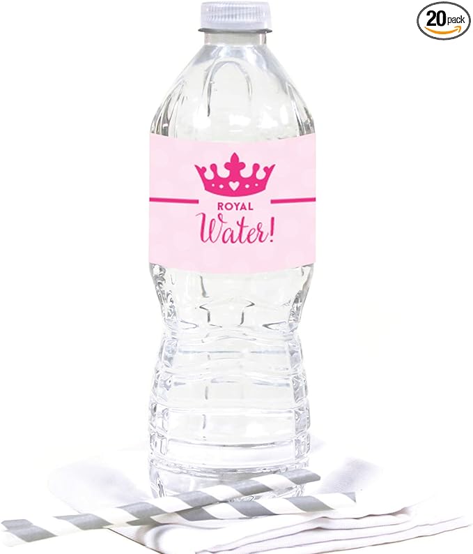 princess water bottle labels