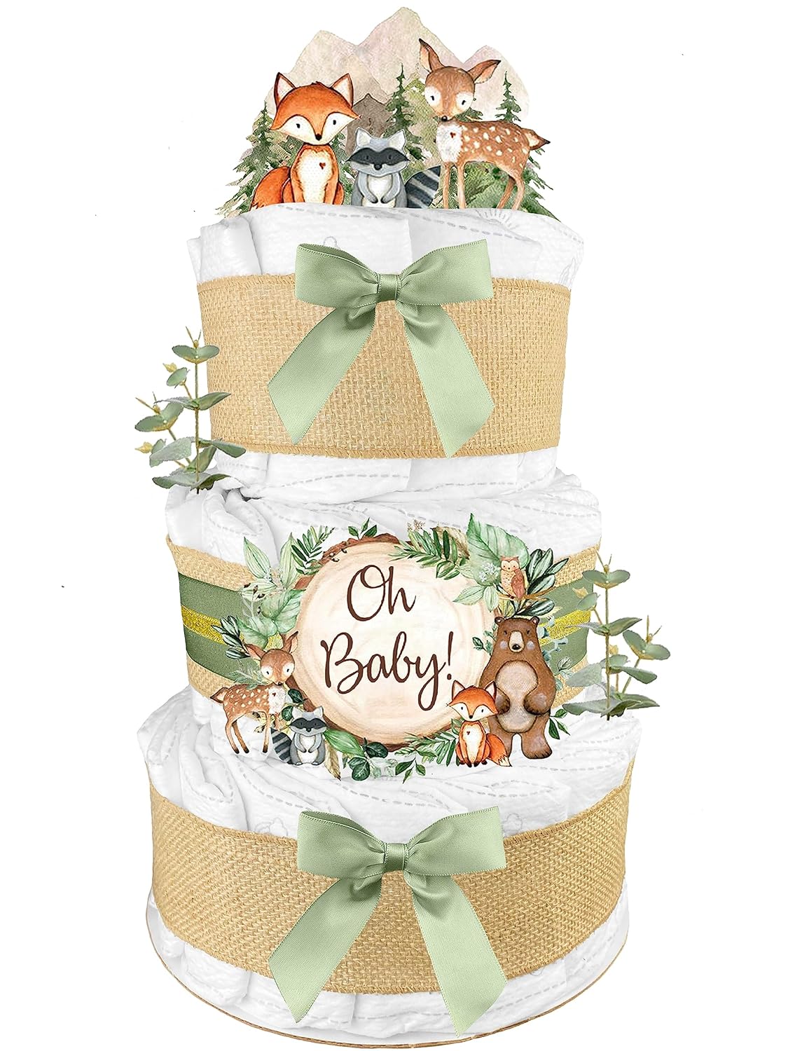 WOODLAND DIAPER CAKE