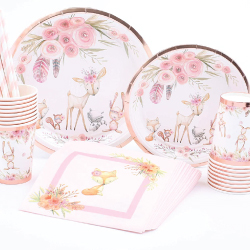 woodland girl baby shower