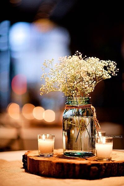 jar centerpieces for baby shower