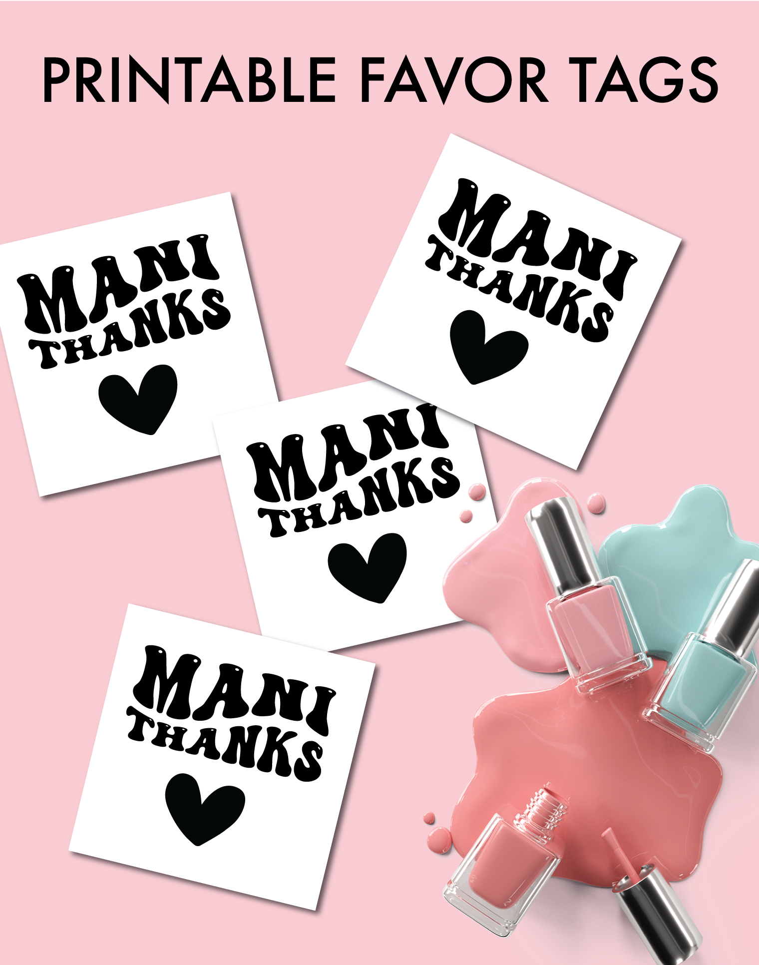 mani thanks printable baby shower favor tags - free download
