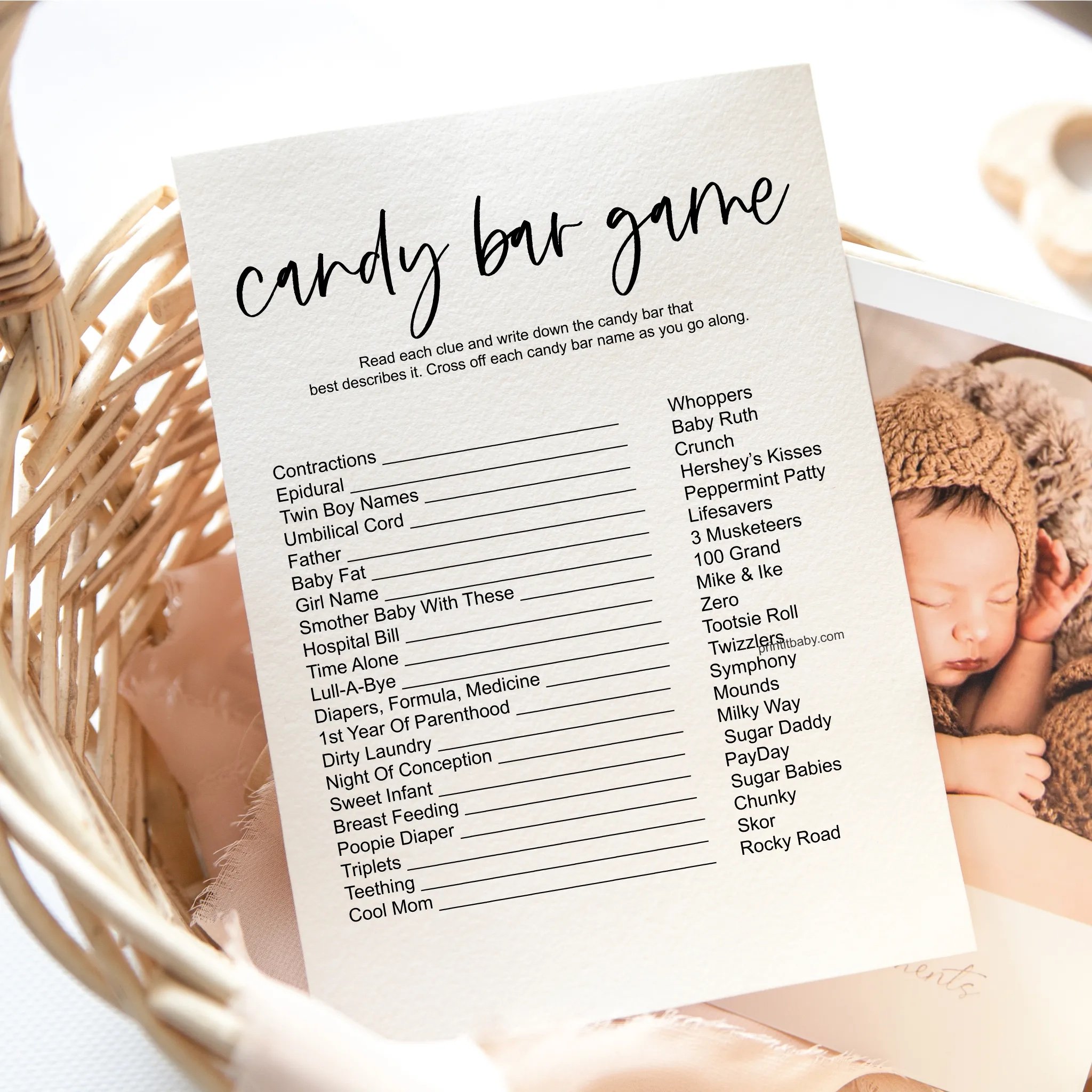 free printable baby shower game pack 21 games instant download