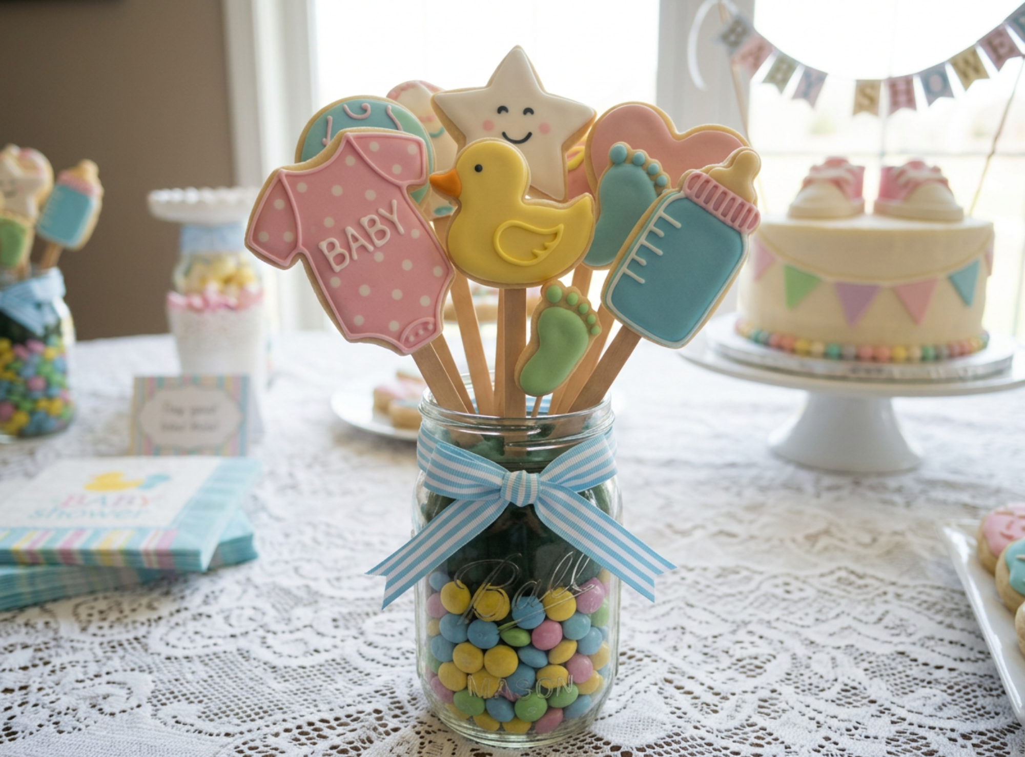 cookie baby shower centerpiece ideas