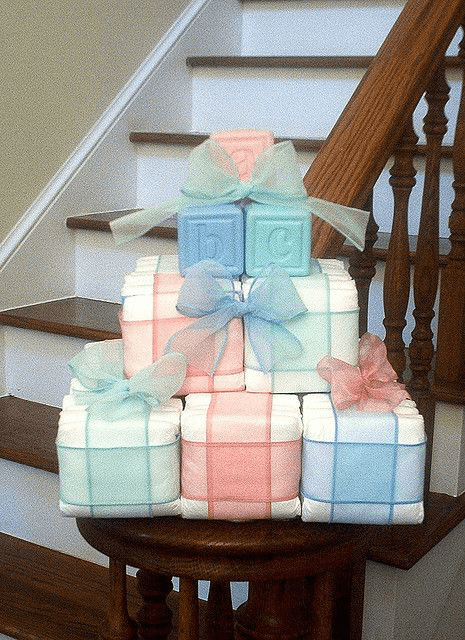 baby shower diaper centerpiece ideas