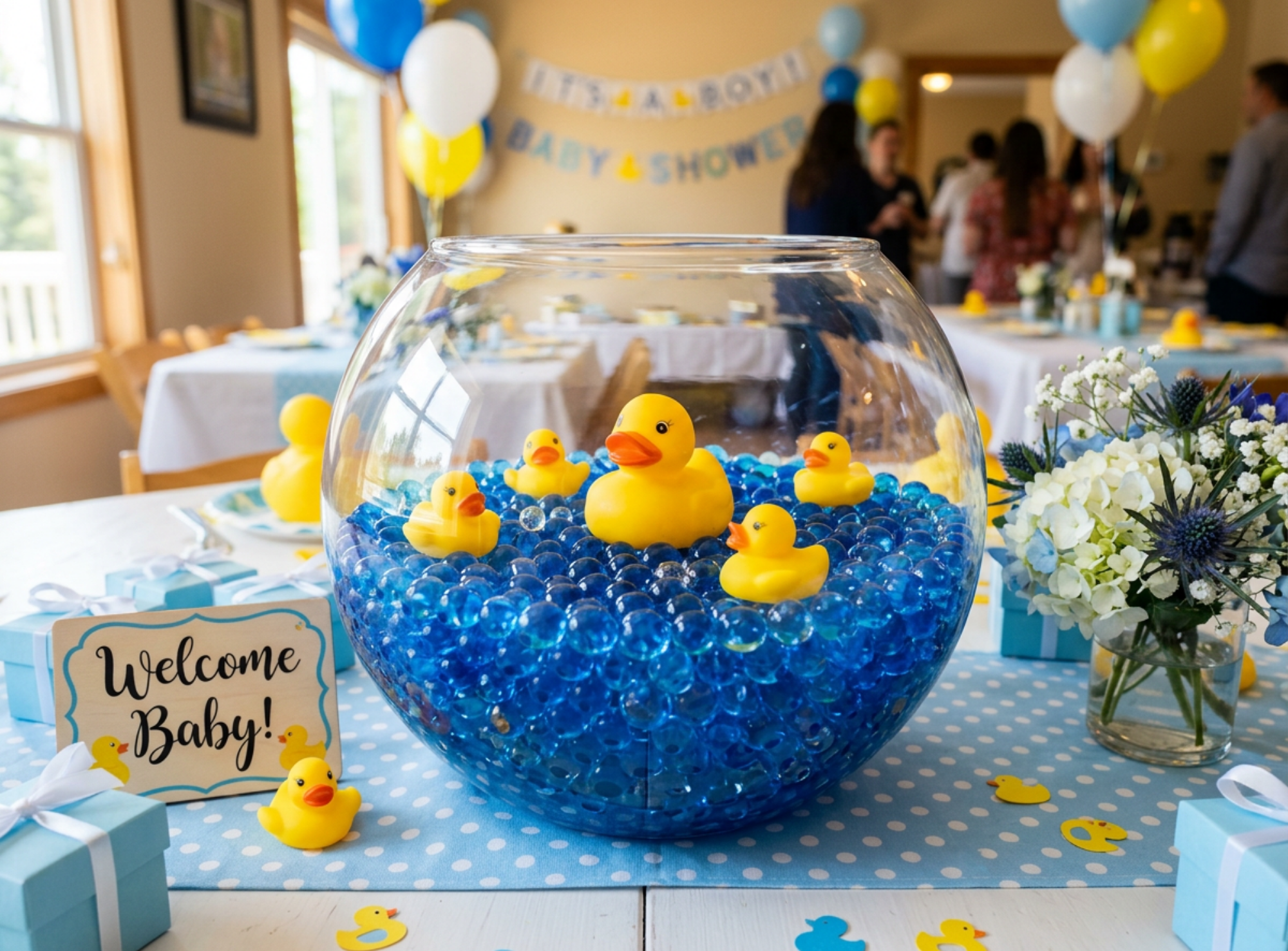 duck baby shower centerpiece ideas