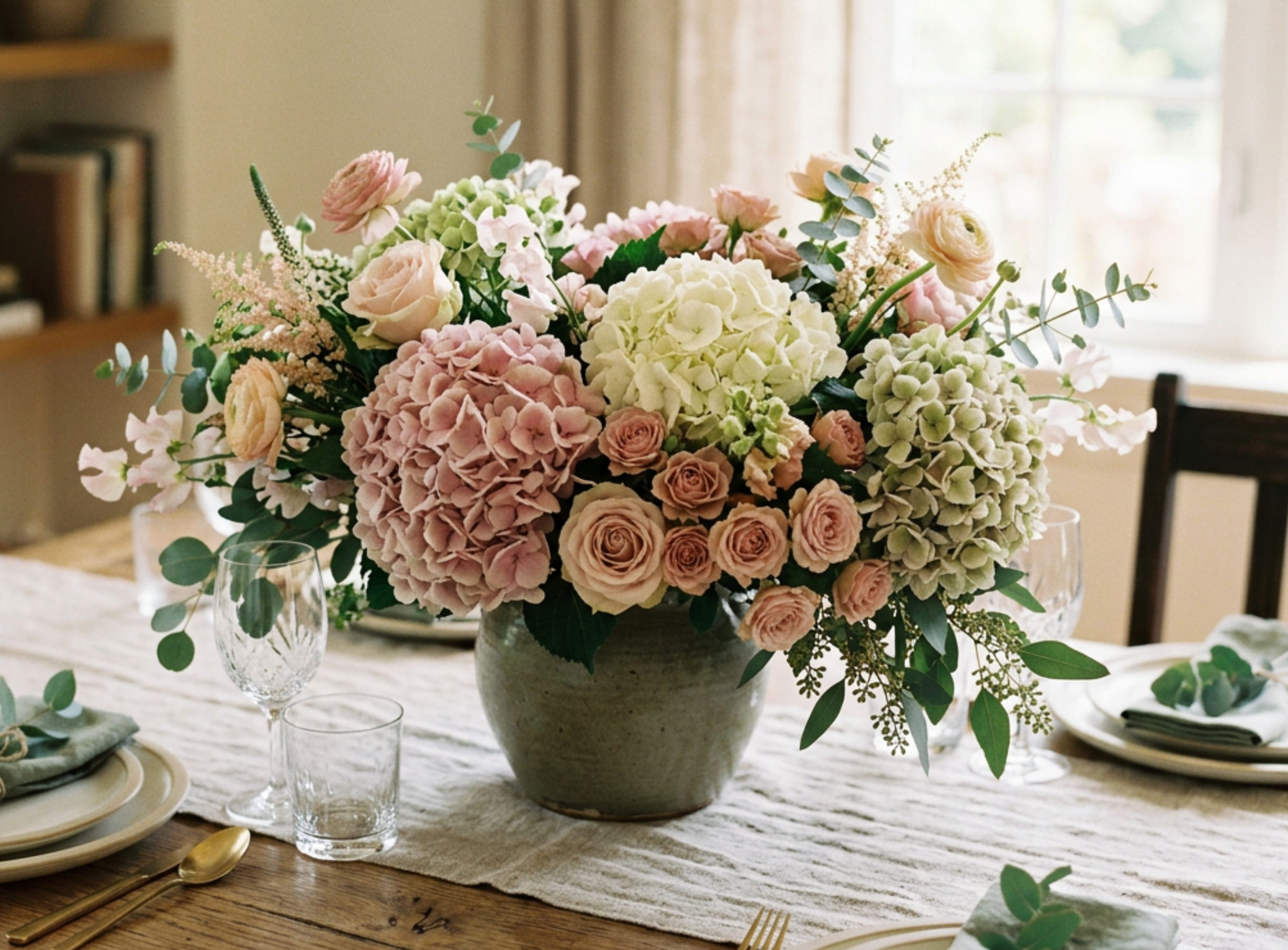 popular hydrangea baby shower centerpiece ideas
