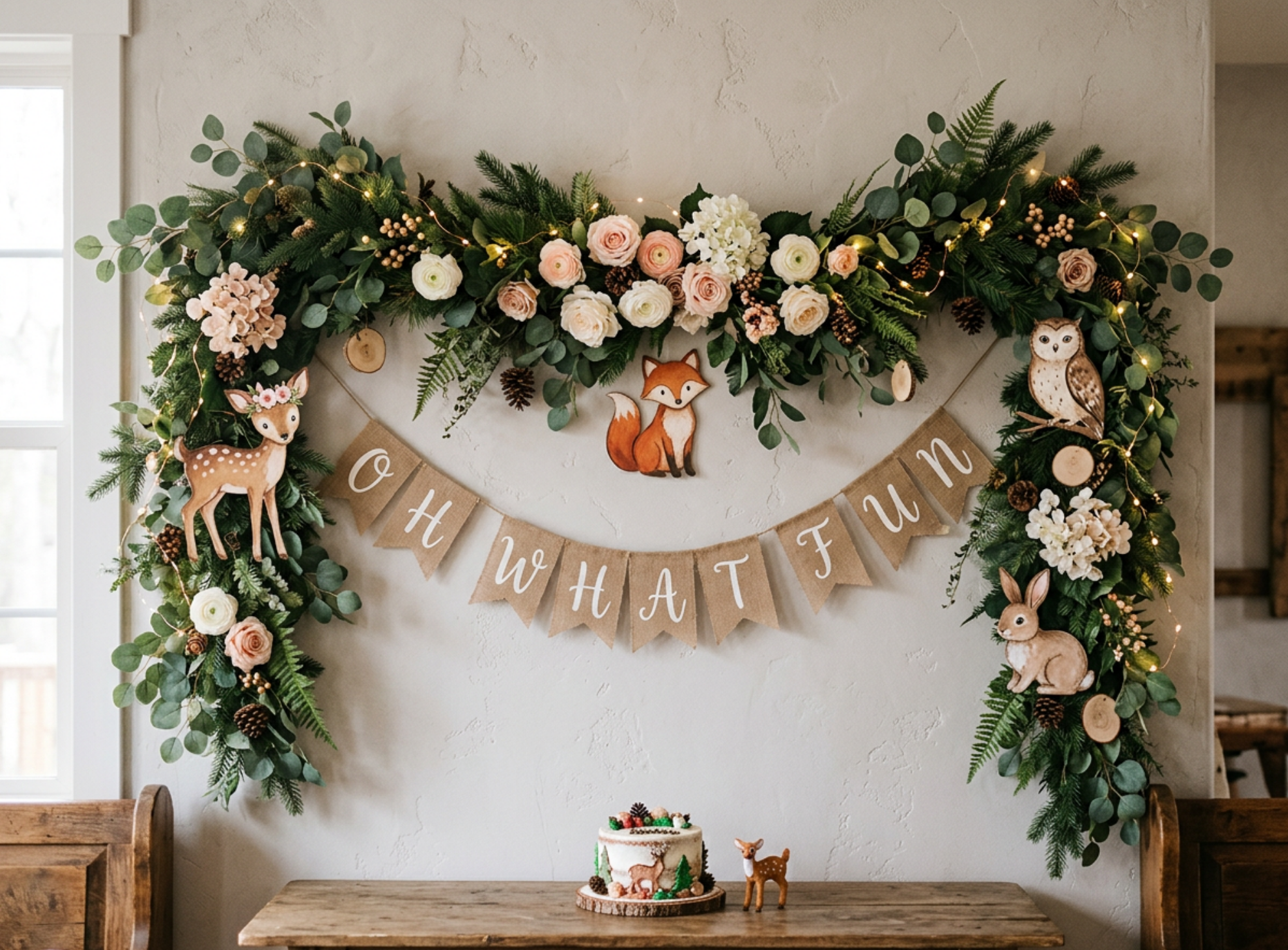 woodland animals baby shower decorations