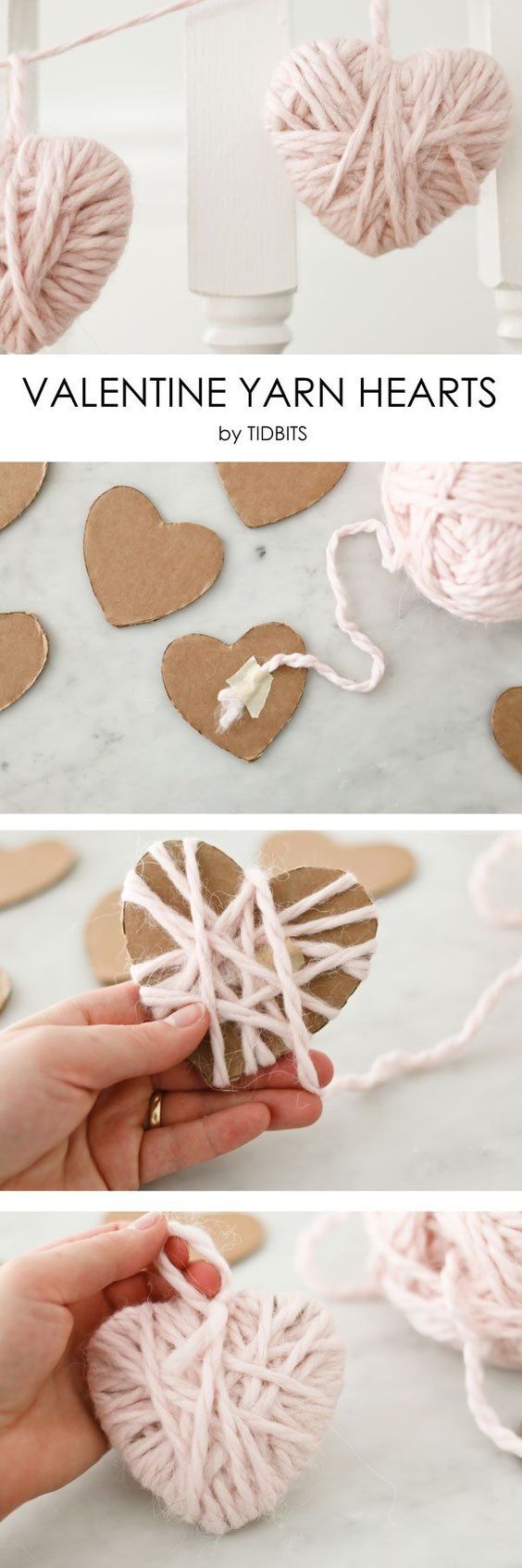 Yarn heart garland