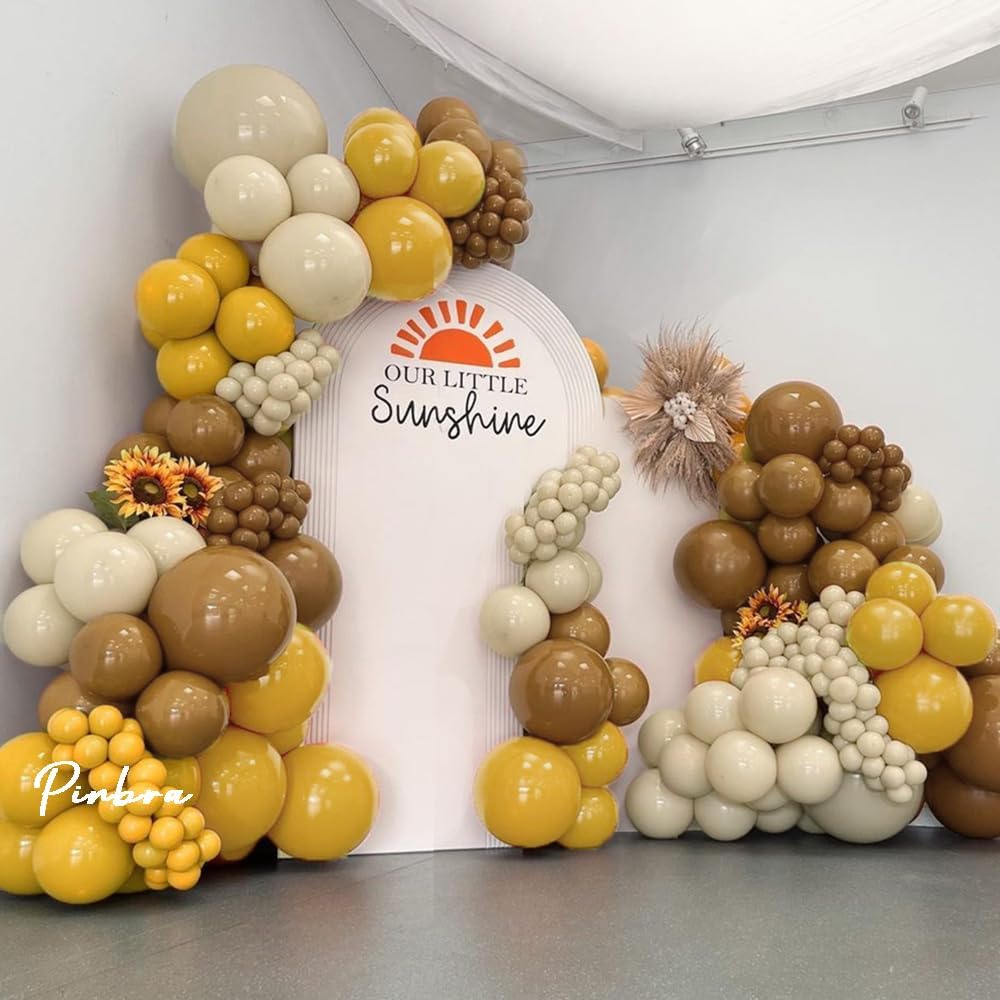 yellow baby shower decor