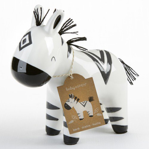 zebra piggy bank baby gift